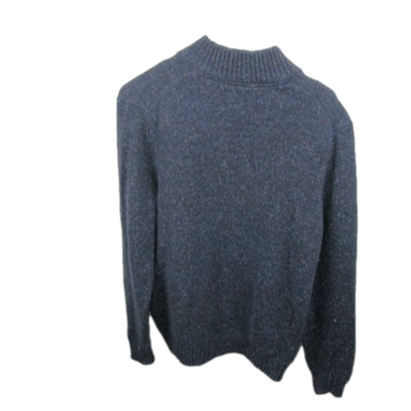 Izod Men's Navy Blue Partial Button Front Sweater Size Medium - Picture 3 of 5